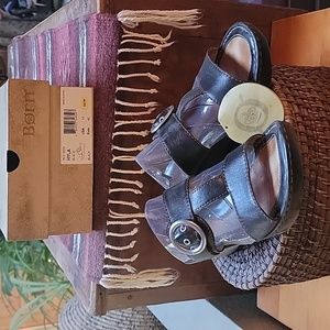 sandals black chunky Born hyla style